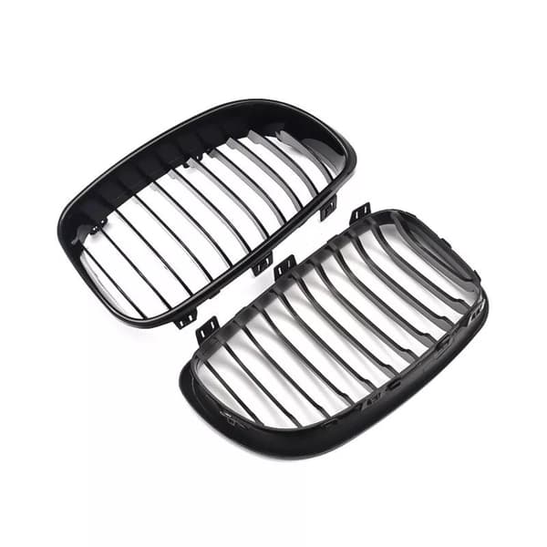 Gloss Black Kidney Grilles Grills For BMW 1 SERIES E81/E82/E87/E88 2007-2013 LCI