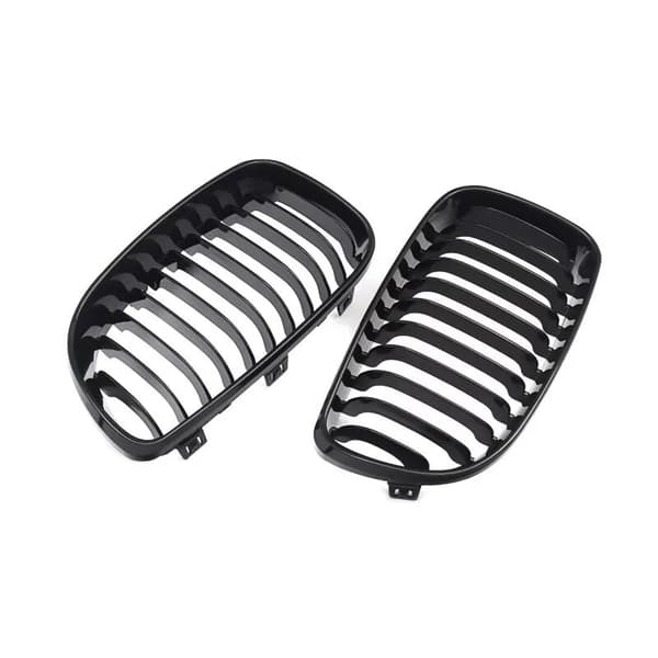 Gloss Black Kidney Grilles Grills For BMW 1 SERIES E81/E82/E87/E88 2007-2013 LCI