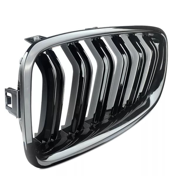For BMW 3 Series F30 F31 F35 2011-2019 Kidney Grill Grille Gloss Black Dual Line