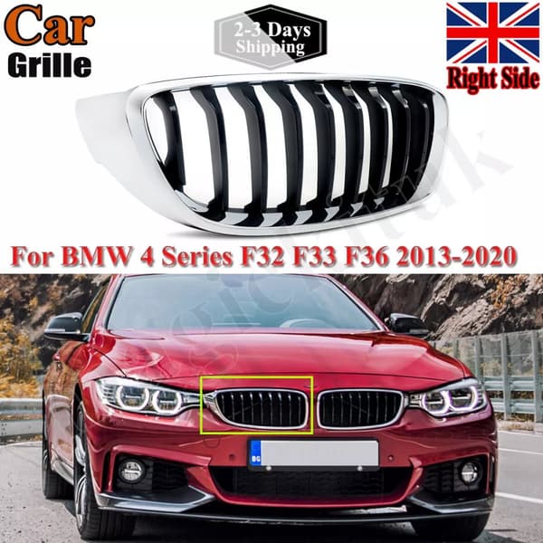 FOR BMW F32 F33 F36 4 SERIES 13-20 O/S DRIVER SIDE BUMPER KIDNEY GRILL OE STYLE