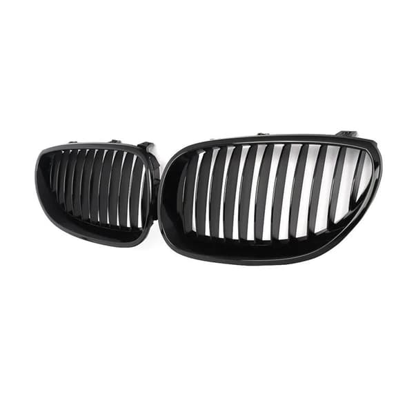 Pair Front Glossy Kidney Grilles Grills Hood For BMW E60 E61 M5 5 Series 03-10