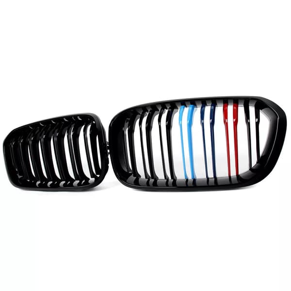 FOR BMW F20 F21 FRONT GRILLE M COLOR KIDNEY TWIN DUAL GRILLE GRILL 2015-2019 LCI