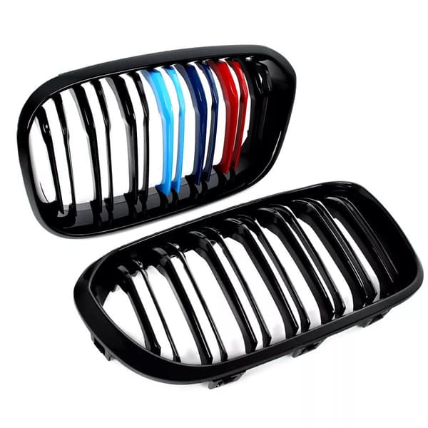 FOR BMW F20 F21 FRONT GRILLE M COLOR KIDNEY TWIN DUAL GRILLE GRILL 2015-2019 LCI