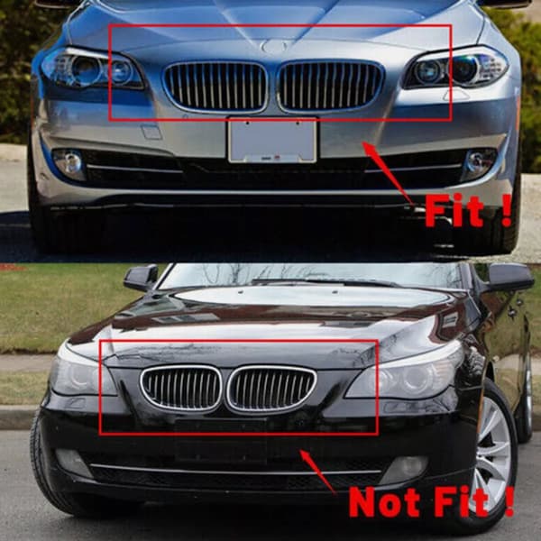 FOR BMW F10 F11 5 SERIES M COLOURS GLOSS BLACK 2010-2016 M5 STYLE KIDNEY GRILLES