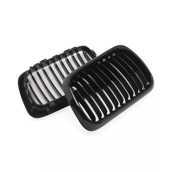 Gloss Black Kidney Grille For BMW 97-99 E36 M3 3-Series Saloon Coupe Facelift