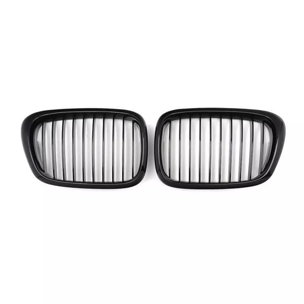 Pair Grilles For 97-03 BMW E39 5-series 525 530 535 M5 Front Kidney Gloss Black