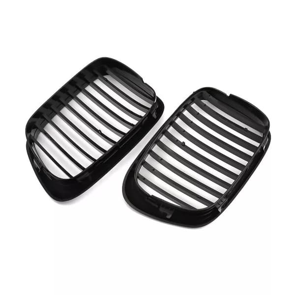 Pair Grilles For 97-03 BMW E39 5-series 525 530 535 M5 Front Kidney Gloss Black