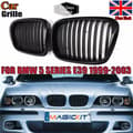 Miniatyrbillede 2 af 11: Pair Grilles For 97-03 BMW E39 5-series 525 530 535 M5 Front Kidney Gloss Black