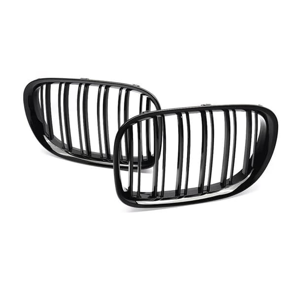 Gloss Black Front Kidney Grill Dual Slats for BMW F01 F02 740i 750li 760li 09-15