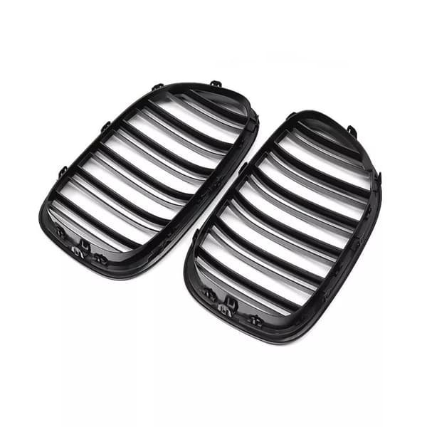 Gloss Black Front Kidney Grill Dual Slats for BMW F01 F02 740i 750li 760li 09-15