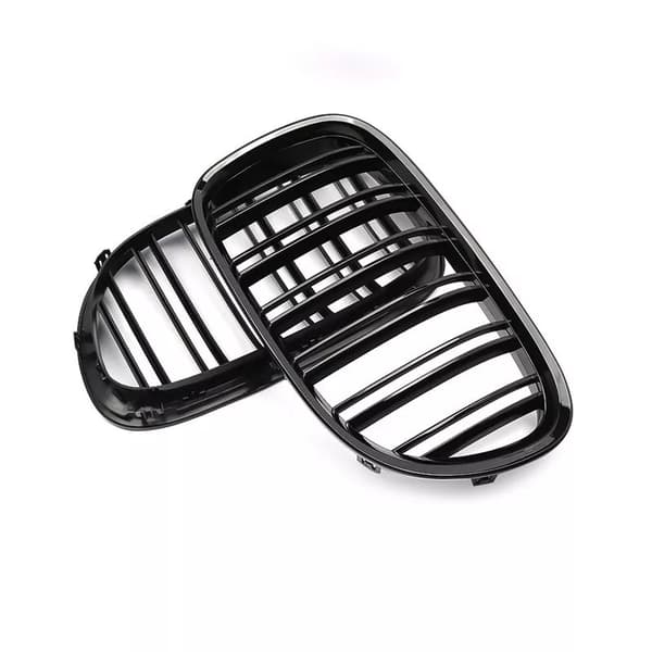 Gloss Black Front Kidney Grill Dual Slats for BMW F01 F02 740i 750li 760li 09-15