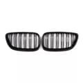 Pikkukuva 4 / 11: 2x Front Kidney Grill Grille Gloss Black Double Slat For BMW F22 F23 M2 2 Series