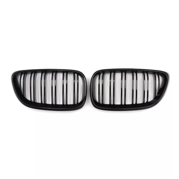 2x Front Kidney Grill Grille Gloss Black Double Slat For BMW F22 F23 M2 2 Series