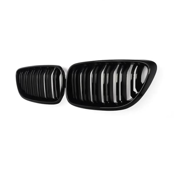 2x Front Kidney Grill Grille Gloss Black Double Slat For BMW F22 F23 M2 2 Series
