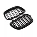 Pikkukuva 8 / 11: 2x Front Kidney Grill Grille Gloss Black Double Slat For BMW F22 F23 M2 2 Series