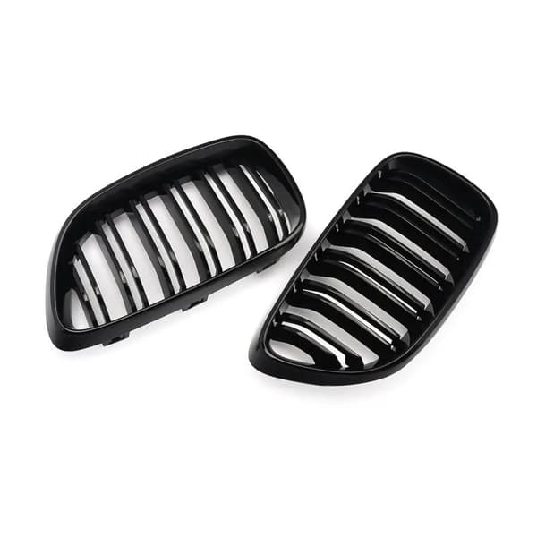 2x Front Kidney Grill Grille Gloss Black Double Slat For BMW F22 F23 M2 2 Series