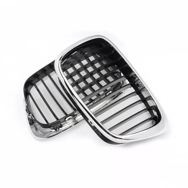Chrome&Black Front Kidney Grill Mesh Grilles Fit BMW 5 Series E39 & M5 1999-2003
