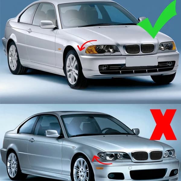 For BMW E46 3 Series 2DR Coupe 1998-02 Pre-LCI Front Kidney Grills Grille Chrome