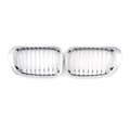 Miniatyrbilde 7 av 11: For BMW E46 3 Series 2DR Coupe 1998-02 Pre-LCI Front Kidney Grills Grille Chrome