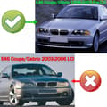 Miniatyrbilde 9 av 11: For BMW E46 3 Series 2DR Coupe 1998-02 Pre-LCI Front Kidney Grills Grille Chrome