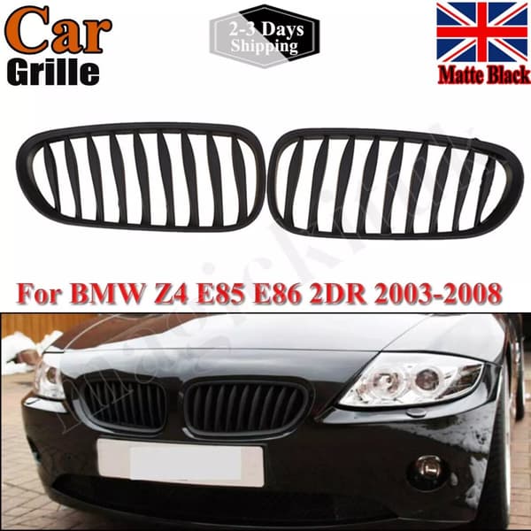 Matte Black Front Kidney Hood Performance Grilles Grill For BMW Z4 E85 2003-2008
