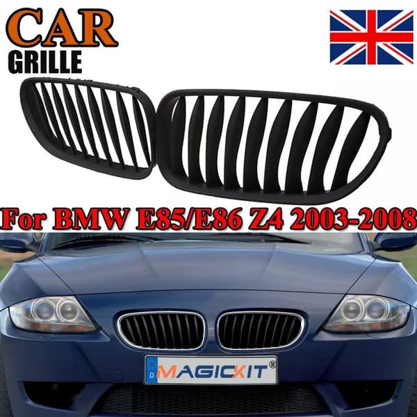 Matte Black Front Kidney Hood Performance Grilles Grill For BMW Z4 E85 2003-2008