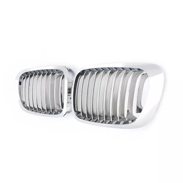 Pair Chrome Front Kidney Sport Grille Grill For BMW E46 3 Series 2Door 1998-2001