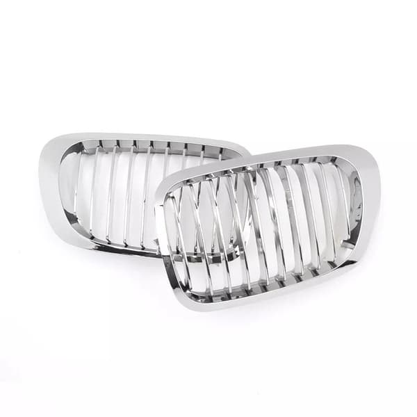 Pair Chrome Front Kidney Sport Grille Grill For BMW E46 3 Series 2Door 1998-2001