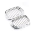 Miniatyrbilde 7 av 11: Pair Chrome Front Kidney Sport Grille Grill For BMW E46 3 Series 2Door 1998-2001