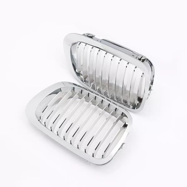 Pair Chrome Front Kidney Sport Grille Grill For BMW E46 3 Series 2Door 1998-2001