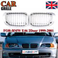 Miniatyrbilde 2 av 11: Pair Chrome Front Kidney Sport Grille Grill For BMW E46 3 Series 2Door 1998-2001