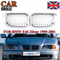 Miniatyrbilde 1 av 11: Pair Chrome Front Kidney Sport Grille Grill For BMW E46 3 Series 2Door 1998-2001