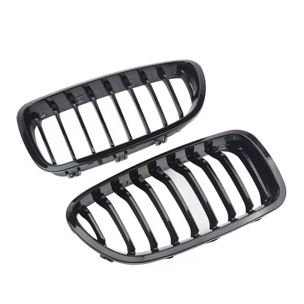 For 10-15 5 Series BMW Sedan F10 F11 M5 Gloss Black Front Kidney Grills Grilles