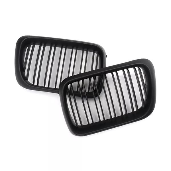 PAIR FOR BMW E36 M3 3SERIES 97-99 FACELIFT MATTE BLACK FRONT KIDNEY GRILLE GRILL
