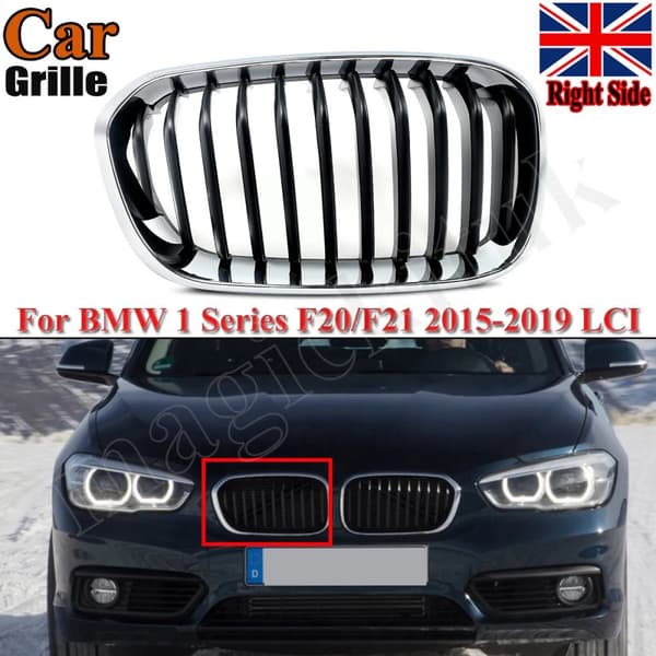 FOR BMW 1 SERIES F20 F21 15-2019 FRONT UPPER KIDNEY GRILLE RIGHT O/S 51137371748