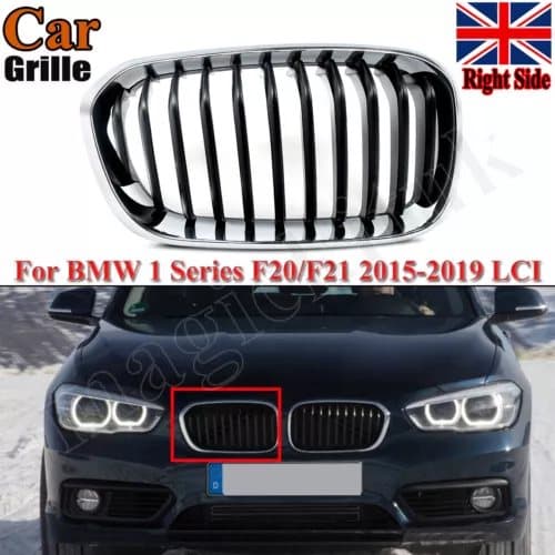 FOR BMW 1 SERIES F20 F21 15-2019 FRONT UPPER KIDNEY GRILLE RIGHT O/S 51137371748