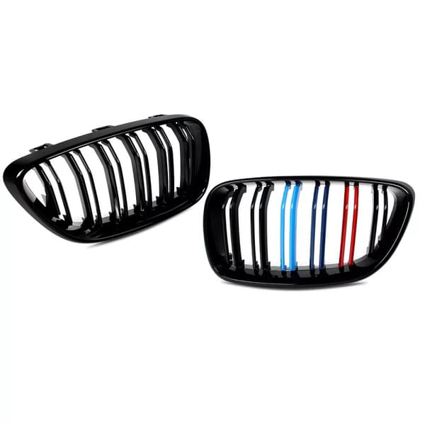 FOR BMW 2 SERIES F22 F23 2014-2020 FRONT KIDNEY GRILL GRILLE M COLOR DOUBLE LINE