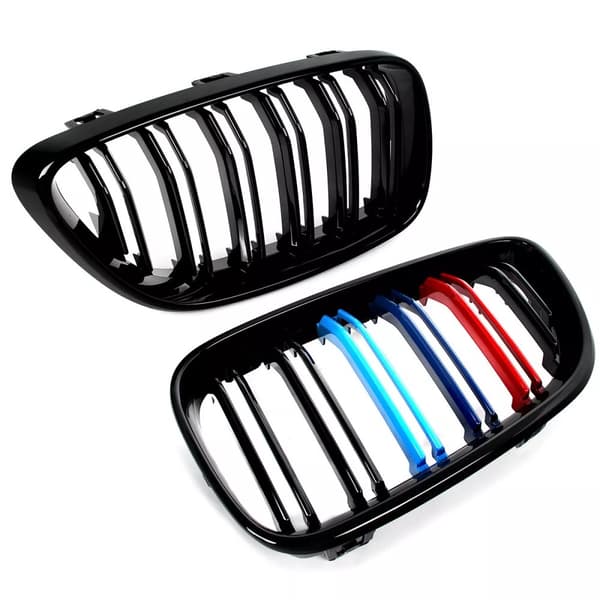 FOR BMW 2 SERIES F22 F23 2014-2020 FRONT KIDNEY GRILL GRILLE M COLOR DOUBLE LINE