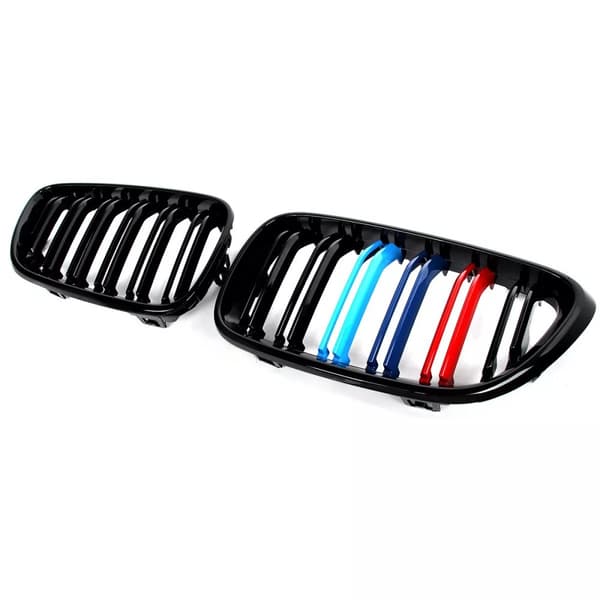 FOR BMW 2 SERIES F22 F23 2014-2020 FRONT KIDNEY GRILL GRILLE M COLOR DOUBLE LINE