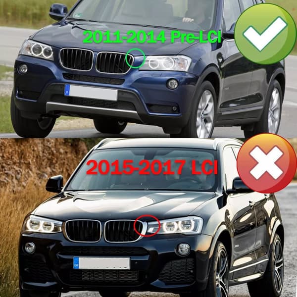 FOR BMW F25 X3 F26 X4 2010-2014 CHROME+BLACK FRONT KIDNEY GRILLE GRILL LEFT SIDE