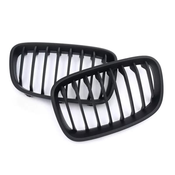Matte Black Front Kidney Grill Grilles For BMW F20 F21 1 Series 2011-2014 12 13