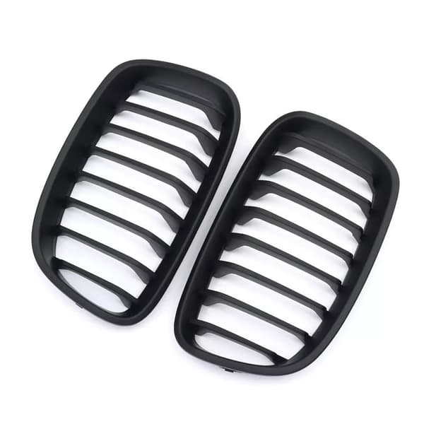 Matte Black Front Kidney Grill Grilles For BMW F20 F21 1 Series 2011-2014 12 13