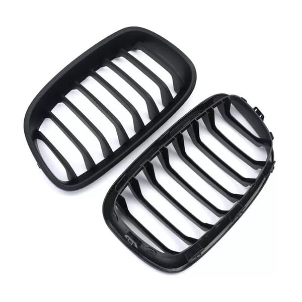 Matte Black Front Kidney Grill Grilles For BMW F20 F21 1 Series 2011-2014 12 13