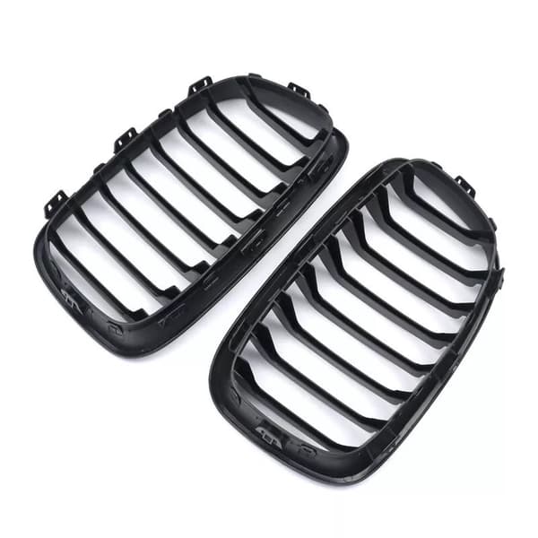 Matte Black Front Kidney Grill Grilles For BMW F20 F21 1 Series 2011-2014 12 13