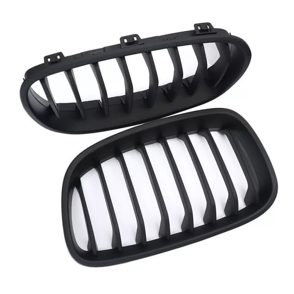 Matte Black Front Kidney Grill Grilles For BMW F20 F21 1 Series 2011-2014 12 13