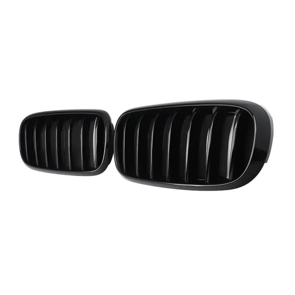 2x For BMW Kidney Grills Grilles Gloss Black X5 F15 F85 X6 F16 F86 07.2013- 2017