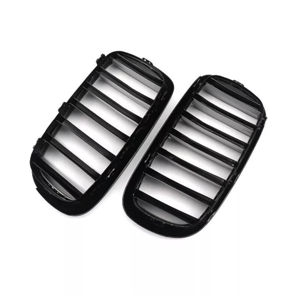 2x For BMW Kidney Grills Grilles Gloss Black X5 F15 F85 X6 F16 F86 07.2013- 2017