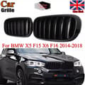 Miniatyrbilde 1 av 11: 2x For BMW Kidney Grills Grilles Gloss Black X5 F15 F85 X6 F16 F86 07.2013- 2017