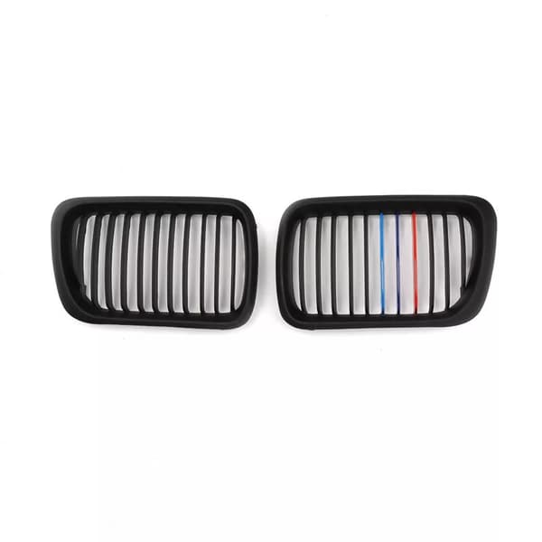 Matte Black M-Color Front Kidney Grill Grilles For BMW E36 3 Series M3 1997-1999