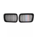 Miniatyrbilde 4 av 11: Matte Black M-Color Front Kidney Grill Grilles For BMW E36 3 Series M3 1997-1999